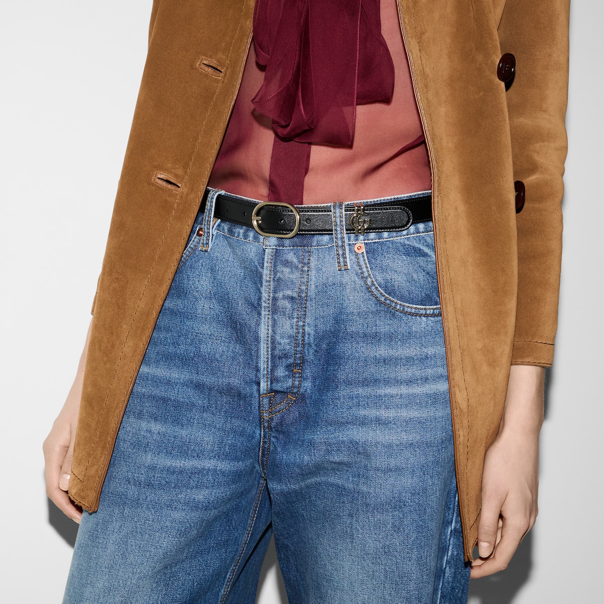 Belt with oval buckle - Image 2